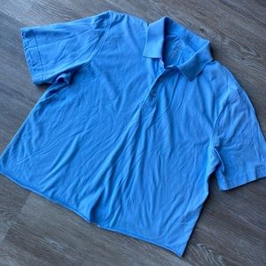 Oversized Crop Polo Tee